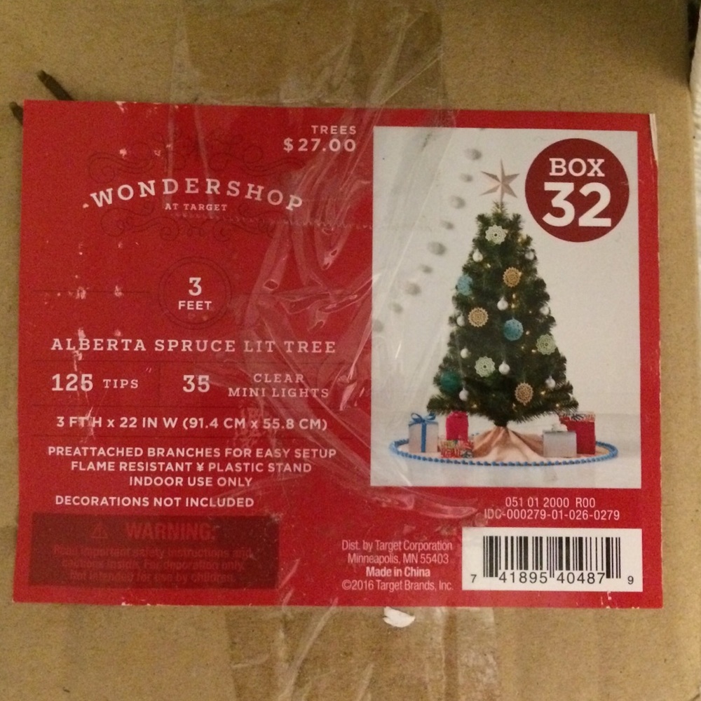 Christmas Tree 3 ft Wondershop